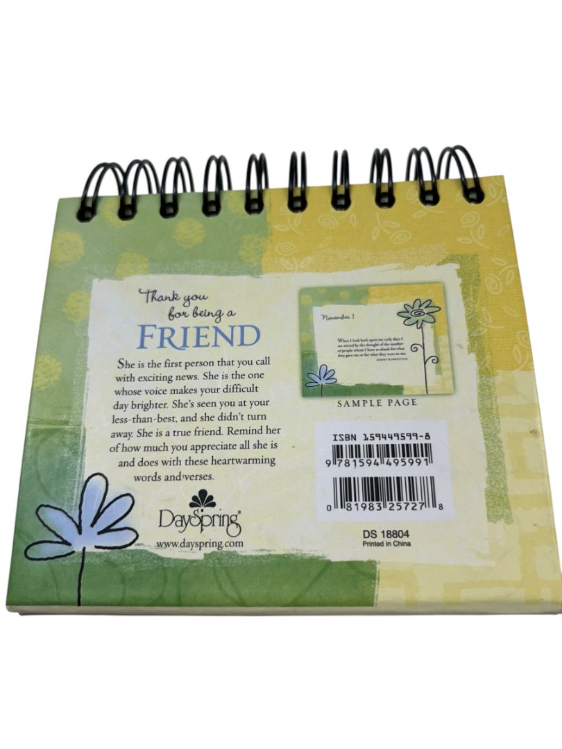 Thank you for Being a Friend Perpetual Desk Calendar Spiral Bound
