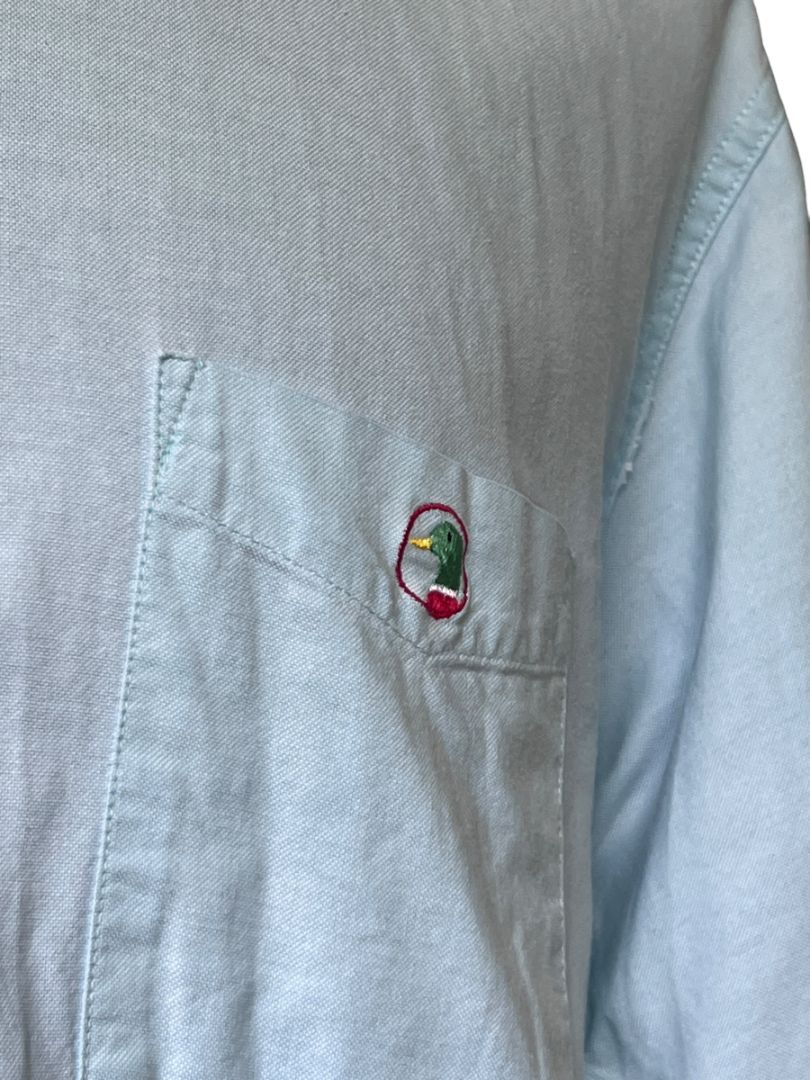 Small Duckhead Vintage Men's Light Turquoise Button down Shirt Classic