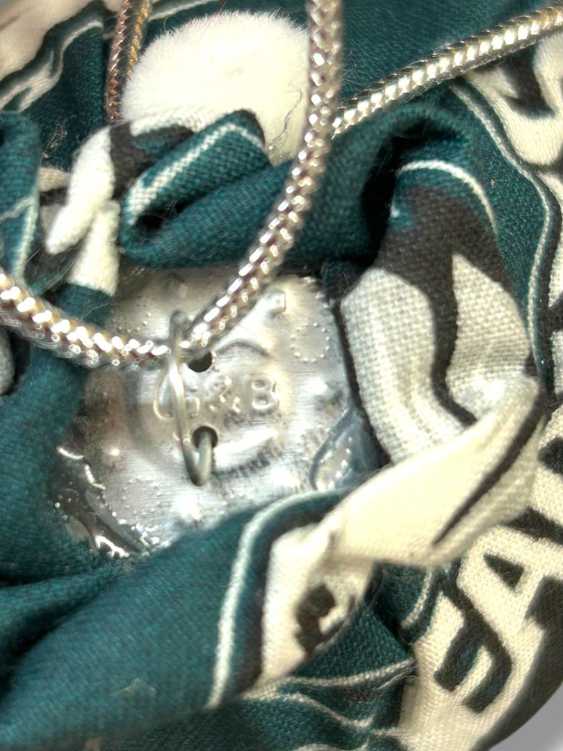 Philadelphia Eagles Frosted Glass Painted Ornament Snowman 2.6"