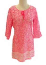 Size XXS J.CREW Factory Pink White Floral Cover Up Beach Vacation Cruise