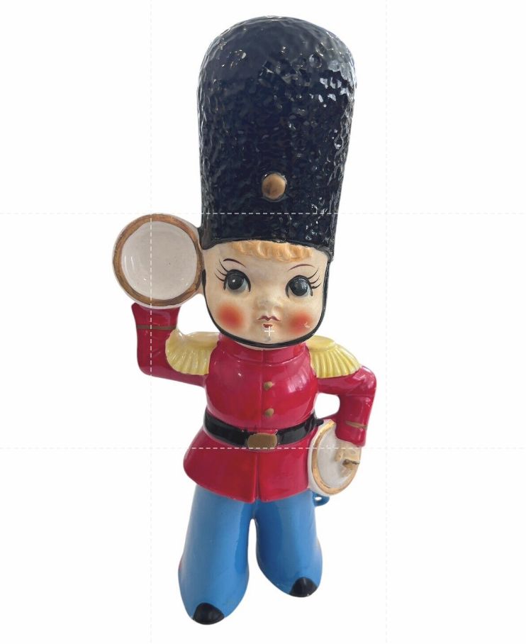 Vintage Mid Century Queens Royal Guard Ceramic Figurine Japan Chalk ware MCM