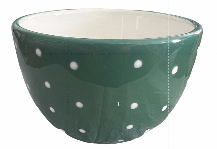 Boston Warehouse Trading Corp. Green with White Polka Dots Bowl 2006 Cute