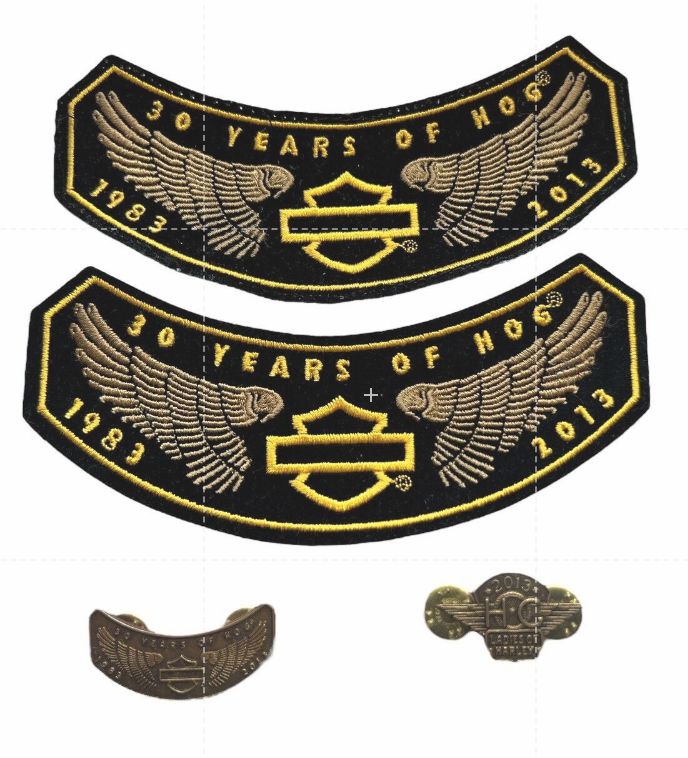 Harley Davidson 30 Years Owners Group HOG Patch Pin Set 1983 - 2013 New