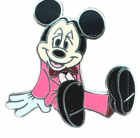 Disney Trading Pin Mickey Mouse Pink Tuxedo