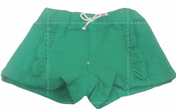 Size 6M Carter's Baby Girls Solid Green Ruffle Accent Pull On Shorts EUC