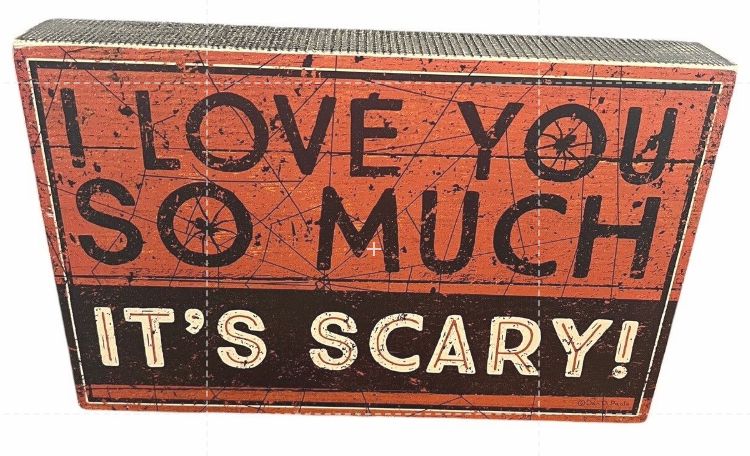 Halloween Decor Sign I Love You So Much It’s Scary Tabletop Sign Primitives By K