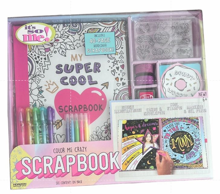 Color Me Crazy Scrapbook Box Kit with Hardcover Book New