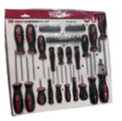 50 Piece Hyper Tough Screwdriver Set Multi-Type Easy Care Easy Clean NEW