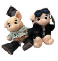 Harley-Davidson Bean Bag Plush X2 Collectable Toy W/ Tags Fat Bob Clutch Carbo