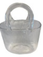 Glass Purse Vase Pocketbook Bag Clear Flower Handbag
