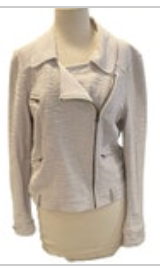 Size Large Anthropologie Allihop Textured Biker Cut Fabric Jacket Women's