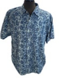 Size XL Nautica Blue Floral Men’s Shirt Short Sleeve Button Down Coastal Resort