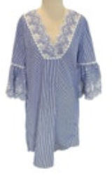 Size Small Laundry by Shelli Segal Womens Coastal Preppy Striped Dress Lace