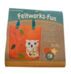 Owl Tote Bag Feltworks Fun Embroidery Kit by Dimensions NEW Sealed Kids Crafts