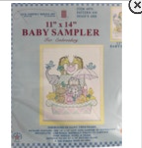 Jack Dempsey Stamped Baby Sampler 11"X14" Noah's Ark 4070 Pattern #39