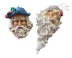 Santa Claus Old World Style Classic Resin Christmas Ornament Set Holiday