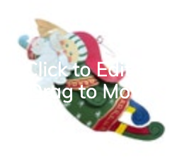 Metal Santa Claus Christmas Ornament Holiday Craft Painted Flying