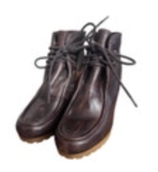 Size 7.5 Michael Kors Rory Wedge Booties Brown Leather Ankle Boots Lace Up