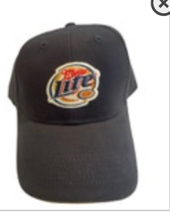 Miller Lite Golf Hat Navy Blue Adjustable Cap Embroidered Retro Beer Frat