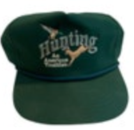 Vintage Hat Hunting An American Tradition Outdoor Cap Rope Hat Green Snap Back