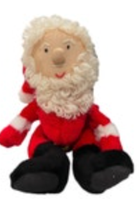 Vintage Santa Claus Plush Doll Yarn Hair Beard Christmas B J Toy Co Pennsylvania