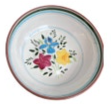 12” Stangl Pottery Country Garden Floral Serving Fruit Bowl Floral USA Large