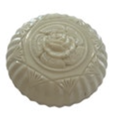 Vintage Floral Rose Lapin Round Flower Soap Dish Trinket Dish with Lid