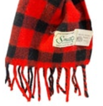 Vtg Smith's Bermuda Scarf 100% Pure New Wool Made in Scotland Buffalo Check