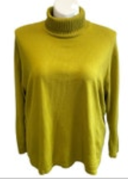3X Gispa Made In Italy Green Turtle Neck Wool Blend Sweater