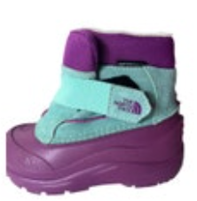 The North Face Toddler Alpenglow Snow Boots Purple Teal Waterproof Size 9