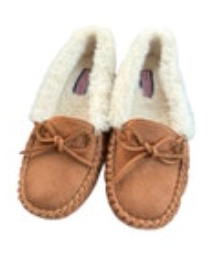 Womens Vineyard Vines Faux Suede Shearling House Slipper Size 8M Brown New