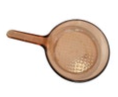Vision Amber Vision Ware Pyrex Corning Small 7" Skillet Frypan Fry Pan