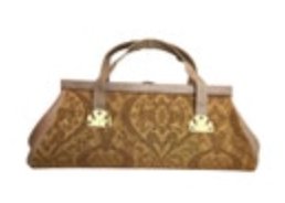 Fabulous Vintage LEON OF CALIFORNIA Tapestry Handbag Purse Frame Purse