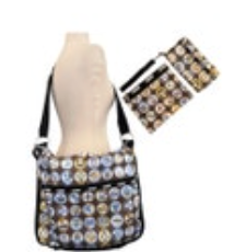 Lesportsac Messenger Bag Wristlet Pouch Set Handbag Purse Nylon Travel Bag 3 Pc