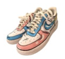 Custom Air Force 1 Colorful Cartoon Custom Shoes Hand painted Size 8.5M