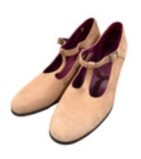 Arche Retro Suede T Buckle Pumps Heels Shoes Tan Size 11 (41 EU) France