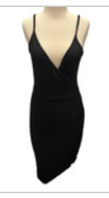 41 Hawthorn Size M Black Surplice Wrap Dress Modal Stretch Cocktail EUC
