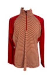 Cutter & Buck NWT 1/4 Zip Performance Adult XXL Red Stripe Dry Tec UPF 50