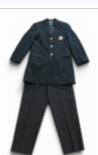 Vtg Ralph Lauren Womens 10/12 Black Pant Suit 80s Crest Patch Lion Silver Button