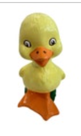 Vintage Handmade Ceramic Mold Duckling Easter Figurine Figure Duck Spring ‘80