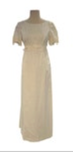 Vintage 1960s Murray Hamburger & Co. Ivory Linen Lace Wedding Dress & Veil READ