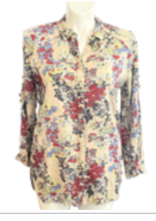 Coster Copenhagen Floral Viscose Rayon Blouse Top Size 40 US 10 Boho Peasant