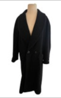 Vintage John Weitz Wool Cashmere Overcoat Black 4 Petite Lined Business Wear