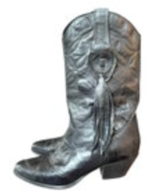 Laredo Vintage Women Size 5M Fringe Tassel Leather Western Boots Black Pull On