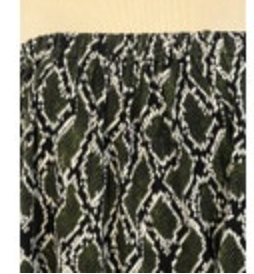 Michael Kors Snakeskin Print Off Shoulder Blouse Womens Sz M Balloon Sleeve Top