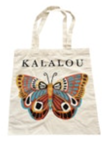 Kalalou Canvas Butterfly Tote Bag Classic Eco Friendly Boho