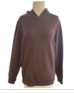 Lachlan Sweater Womens Small Brown British Inspired Hoodie Pullover Rayon Blend