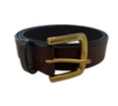 Leegin Genuine Leather Belt Mens 40 Brown Solid Brass Buckle USA 21807