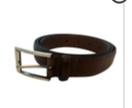 Men's Brown Genuine Italian Soft Leather Belt Size 38 Dress Belt READ