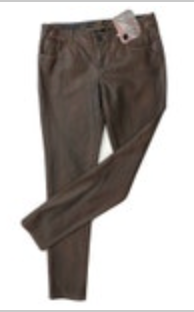 9 Vanilla Sky Skinny Faux Leather Brown Jeans Pants New